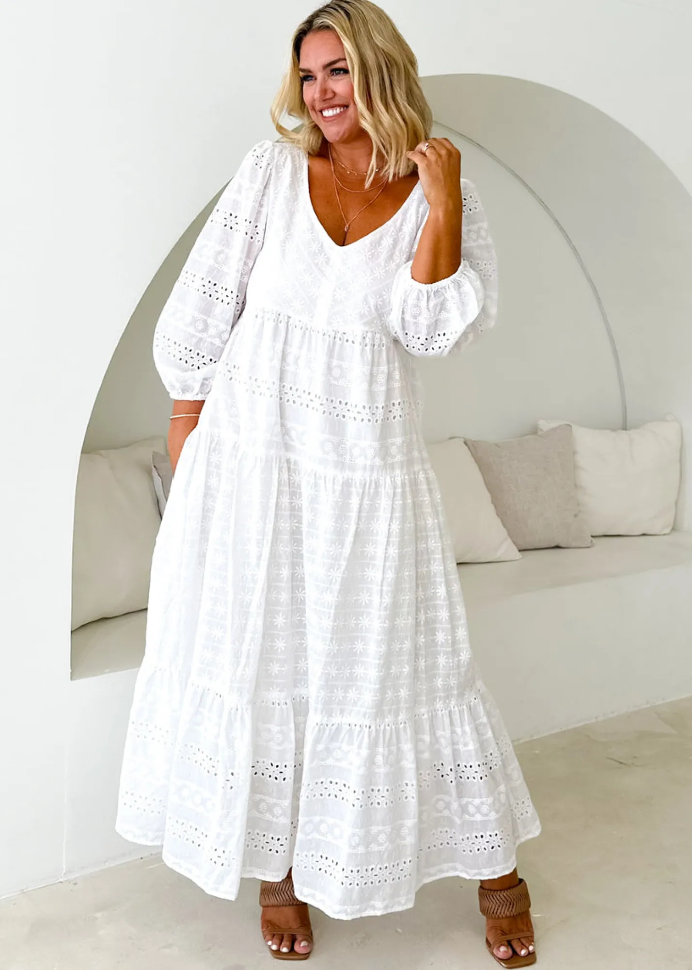 Women Gingham & Heels Maxi>Kelsie Maxi Dress