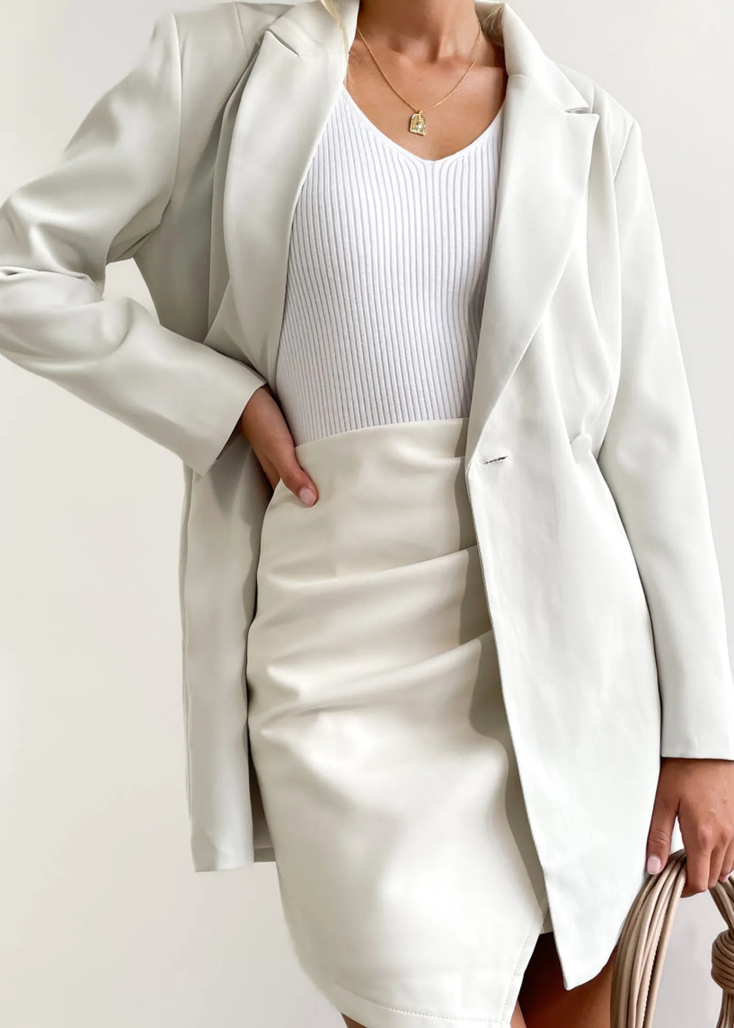 Women Gingham & Heels Sets>Kennia Blazer