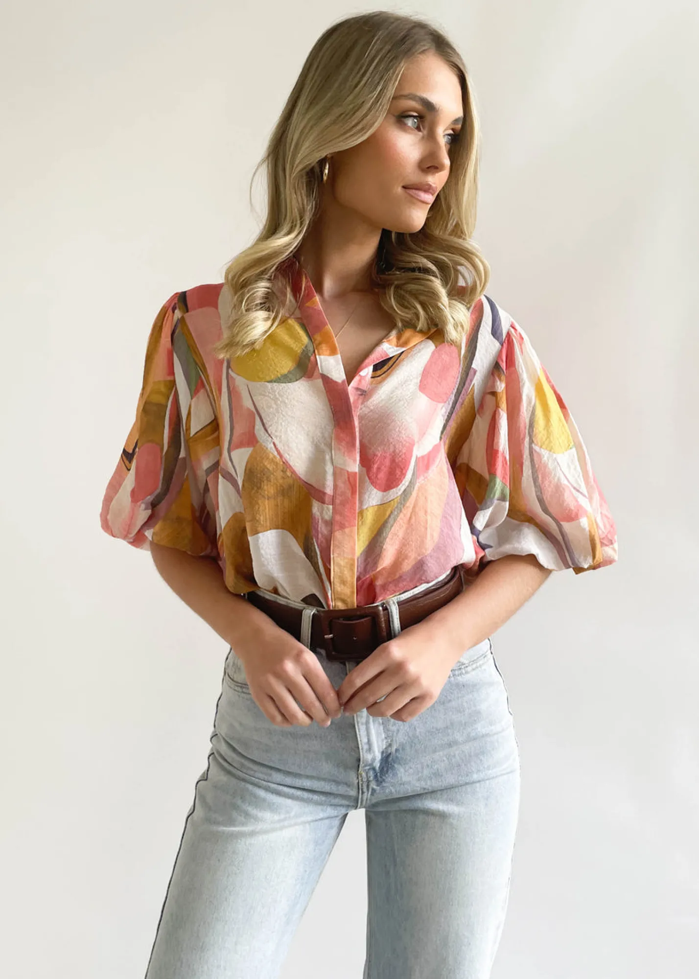 Women Gingham & Heels Blouses>Kenyon Blouse