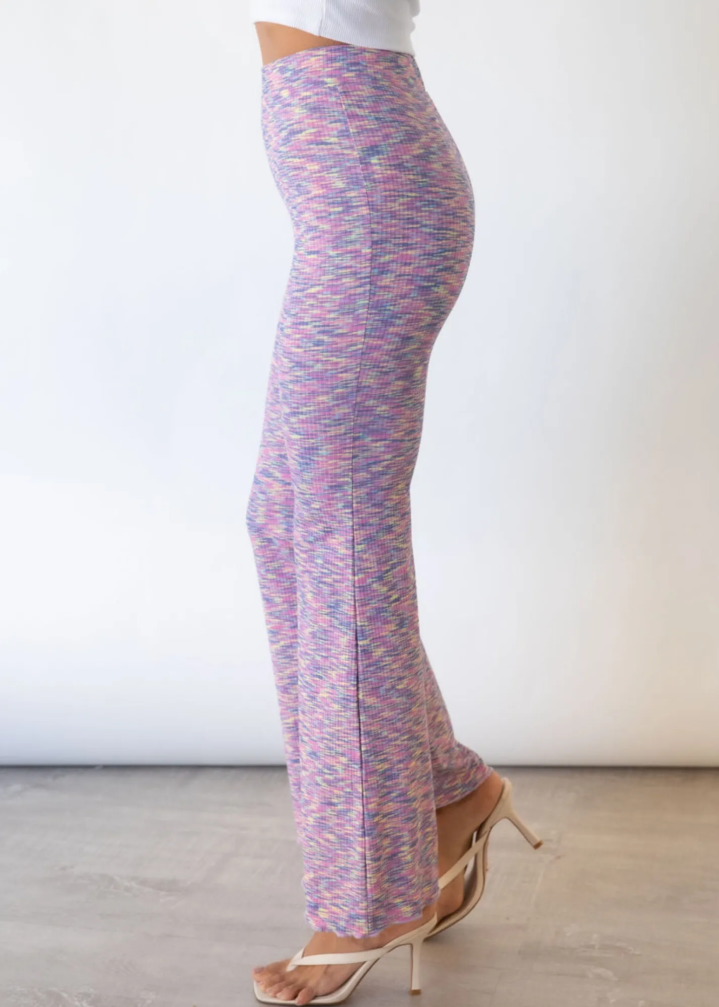 Women Gingham & Heels Pants>Kiah Knit Flare Pants