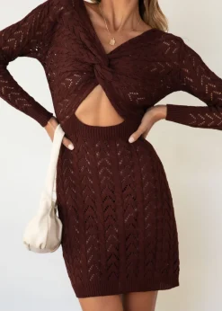 Women Gingham & Heels Knit Dresses><noscript><img width=