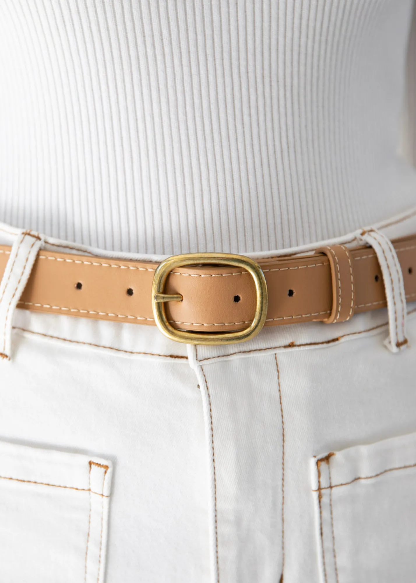 Women Gingham & Heels Belts>Kodey Leather Look Belt