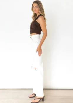 Women Gingham & Heels Crops><noscript><img width=