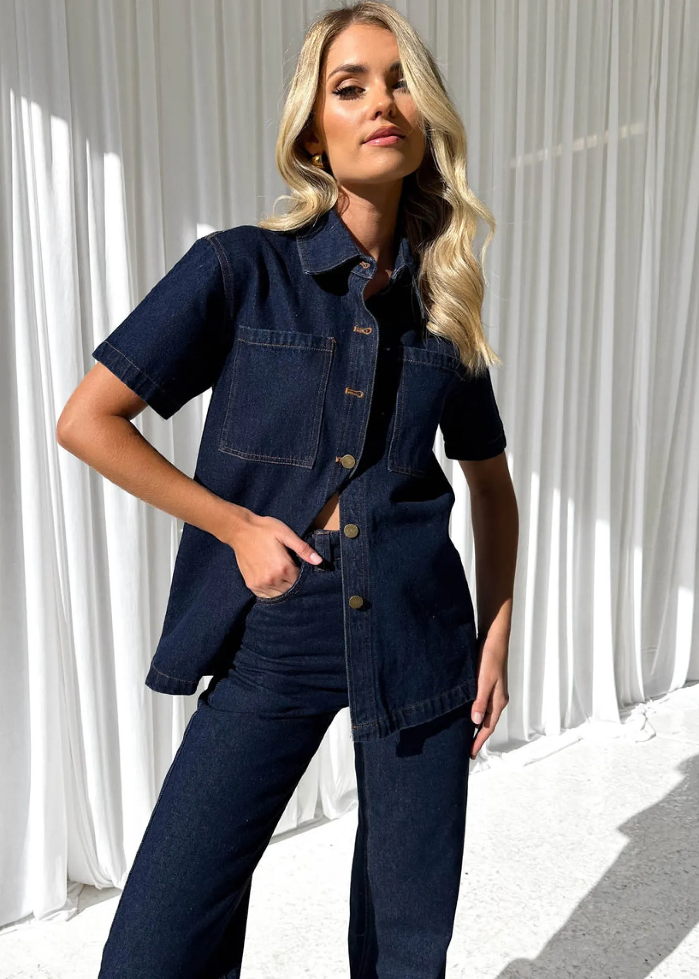 Women Gingham & Heels Shirts>Krissy Denim Shirt