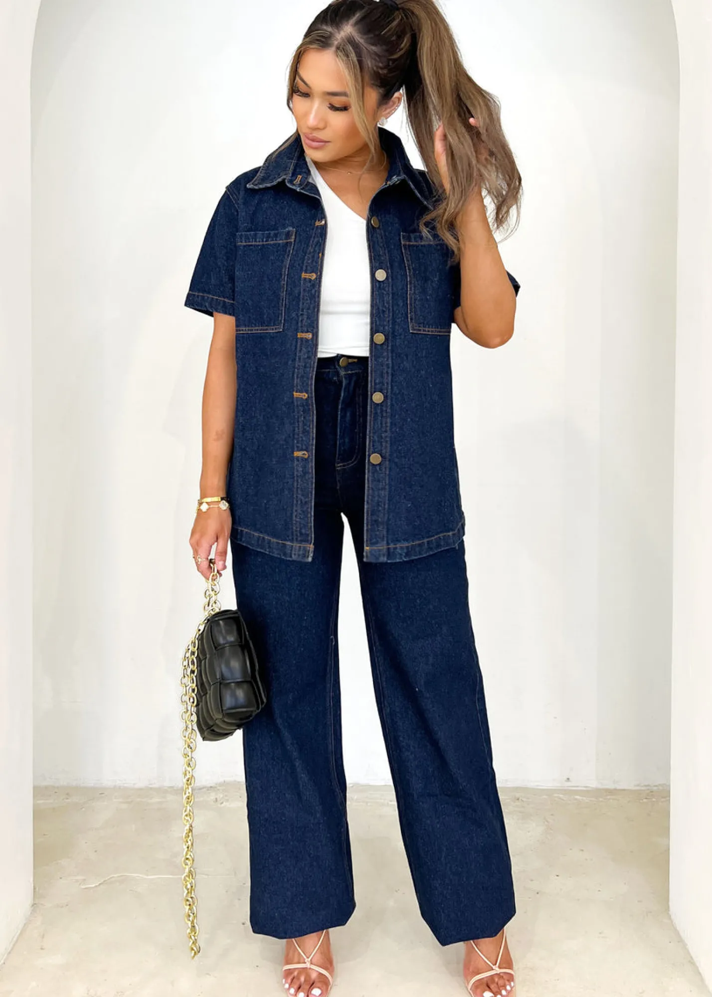 Women Gingham & Heels Sets>Krissy Jeans