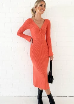 Women Gingham & Heels Knit Dresses>Kyiah Knit Midi Dress