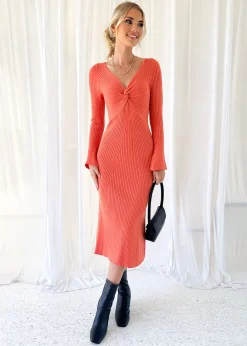 Women Gingham & Heels Knit Dresses>Kyiah Knit Midi Dress