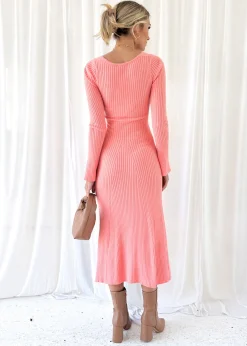 Women Gingham & Heels Knit Dresses><noscript><img width=