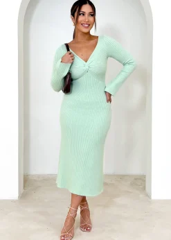 Women Gingham & Heels Knit Dresses>Kyiah Knit Midi Dress