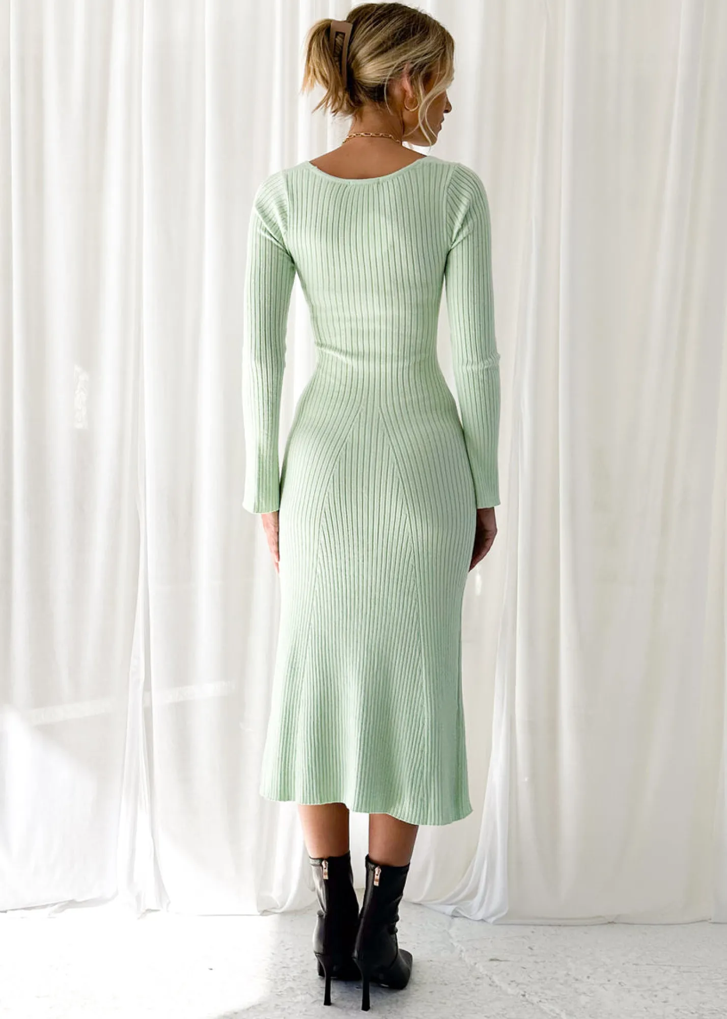 Women Gingham & Heels Knit Dresses>Kyiah Knit Midi Dress