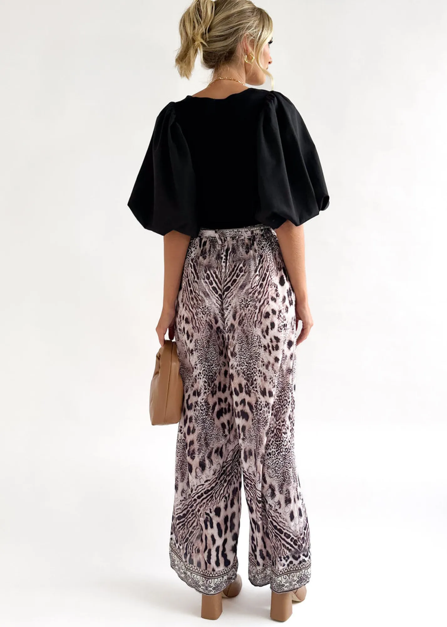 Women Gingham & Heels Pants>Larena Wide Leg Pants