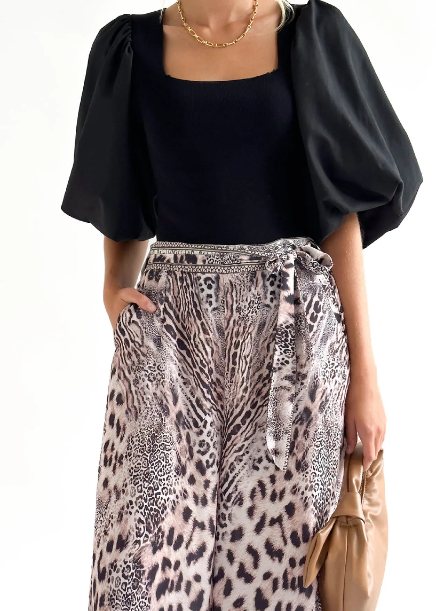 Women Gingham & Heels Pants>Larena Wide Leg Pants