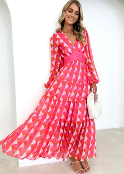 Women Gingham & Heels Maxi><noscript><img width=