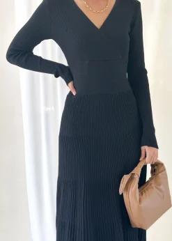 Women Gingham & Heels Knit Dresses><noscript><img width=