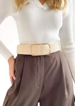 Women Gingham & Heels Belts>Leah Stretch Belt