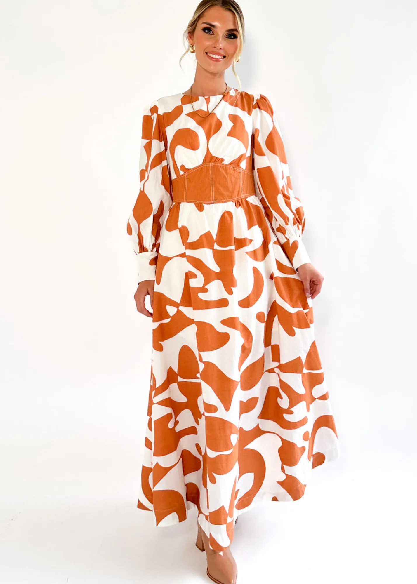 Women Gingham & Heels Maxi>Leandra Maxi Dress