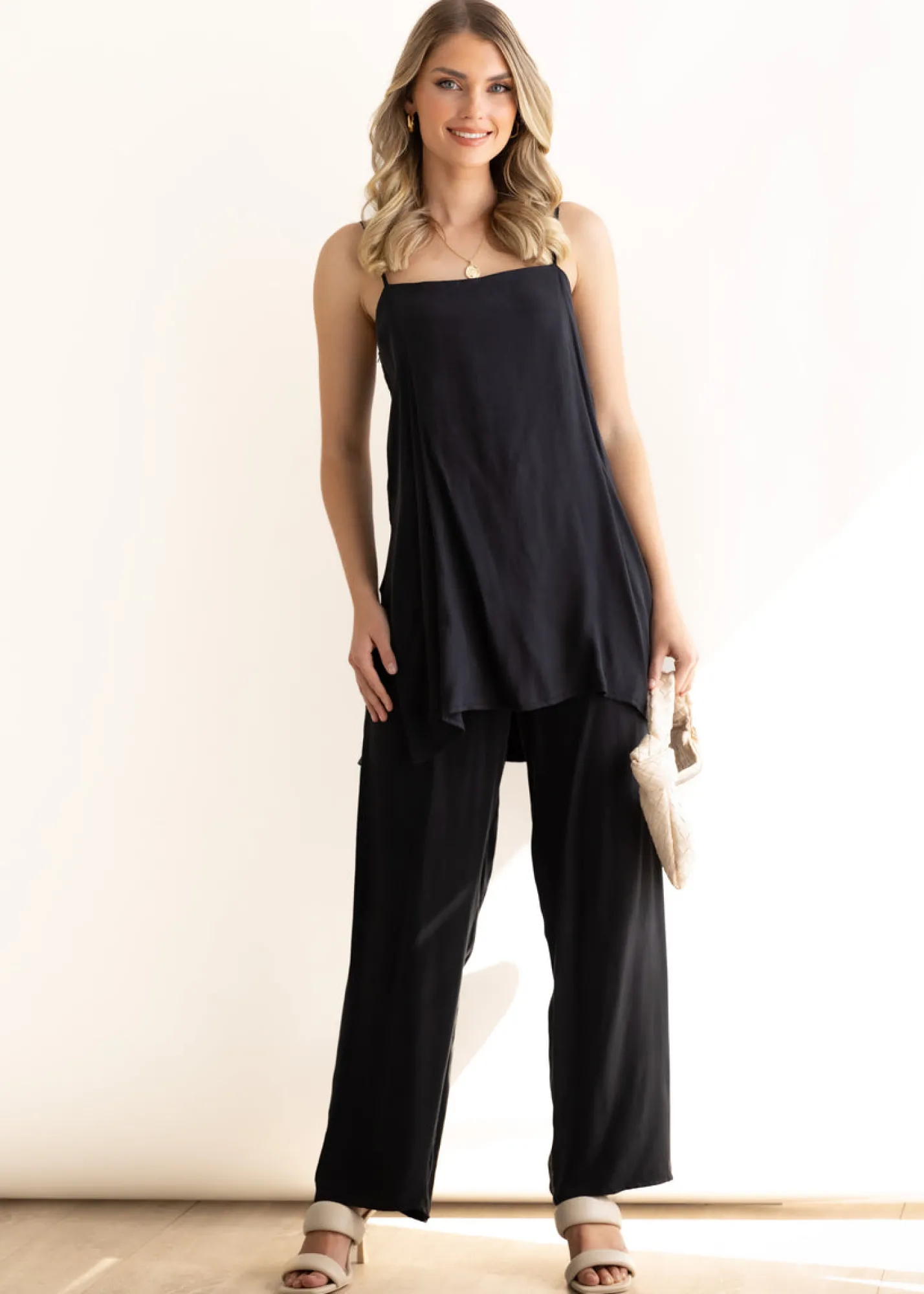 Women Gingham & Heels Pants>Leilyn Cupro Pants