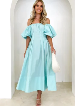 Women Gingham & Heels Maxi>Lessey Off Shoulder Maxi Dress