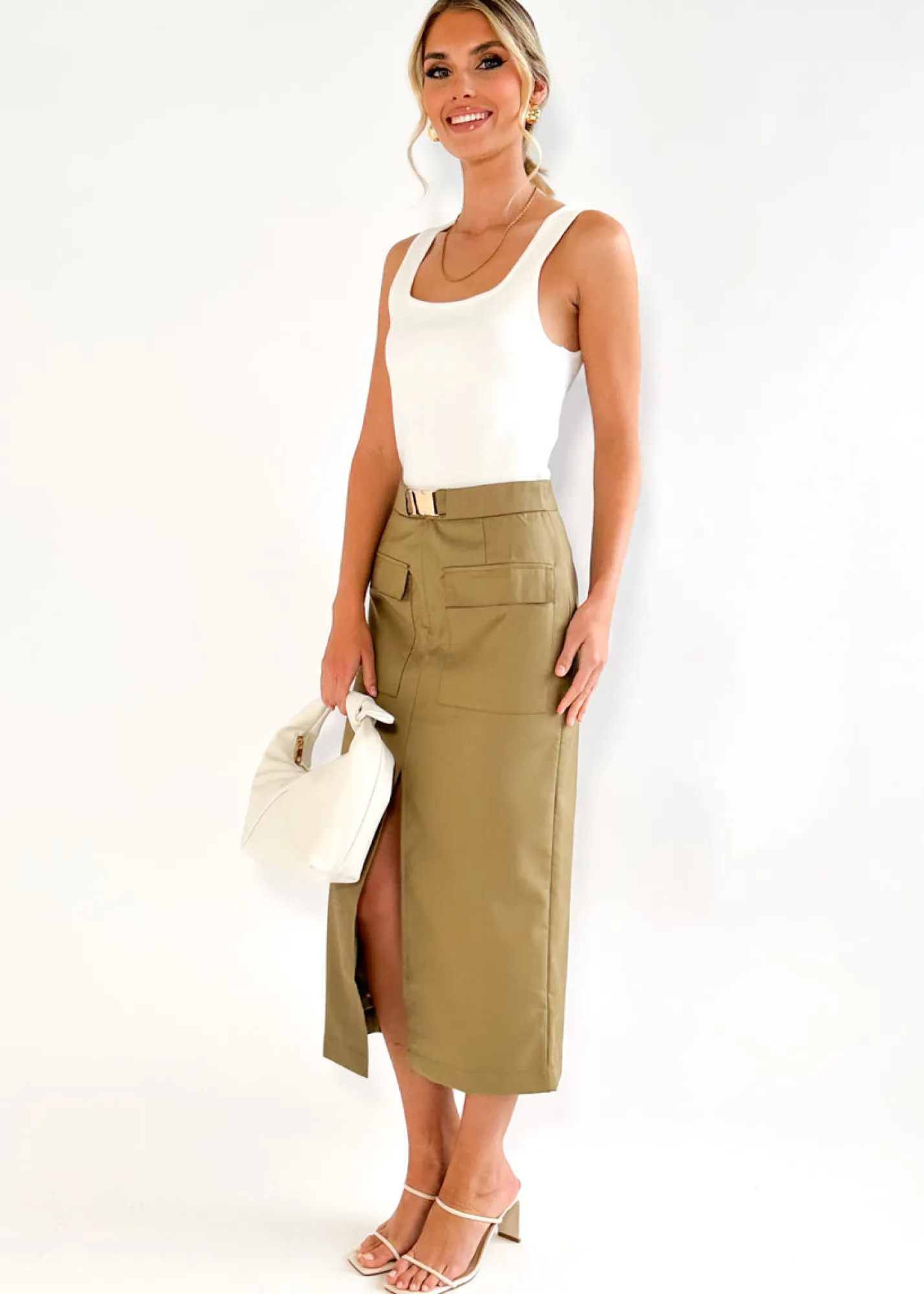 Women Gingham & Heels Skirts>Lexus Midi Skirt