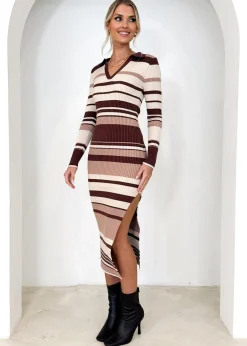 Women Gingham & Heels Knit Dresses><noscript><img width=