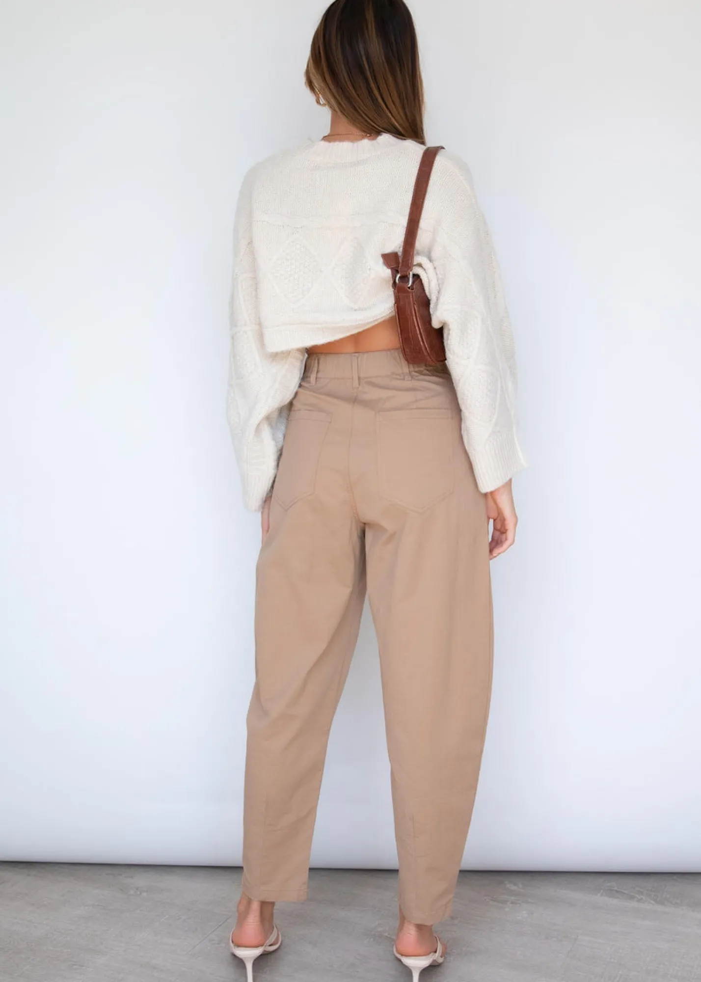 Women Gingham & Heels Crops>Lilliana Crop Sweater