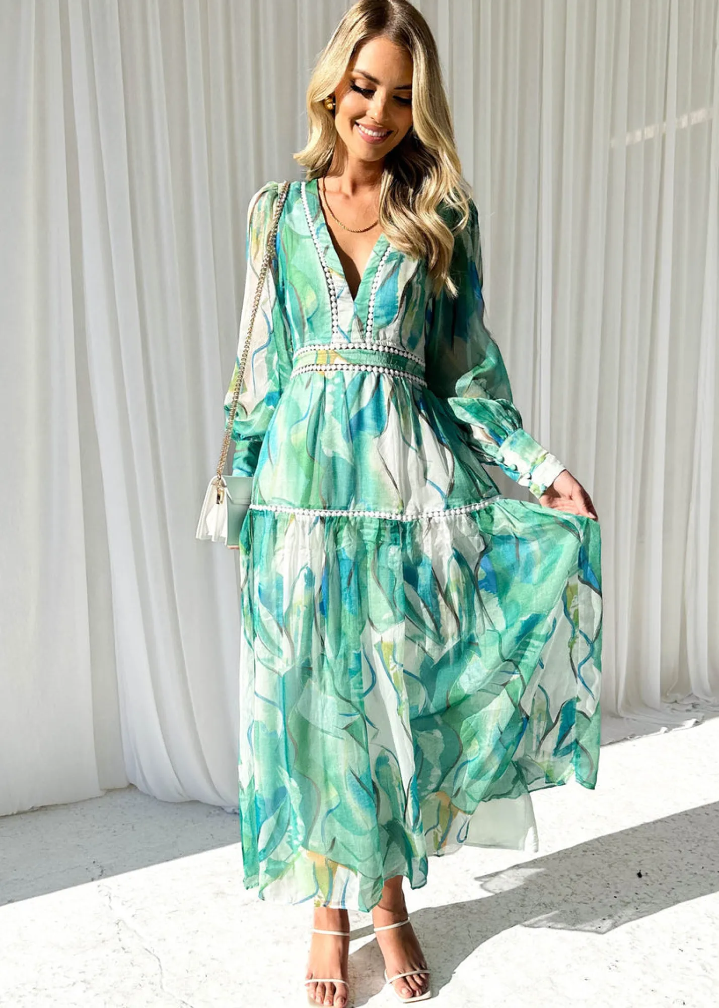 Women Gingham & Heels Maxi>Linley Maxi Dress