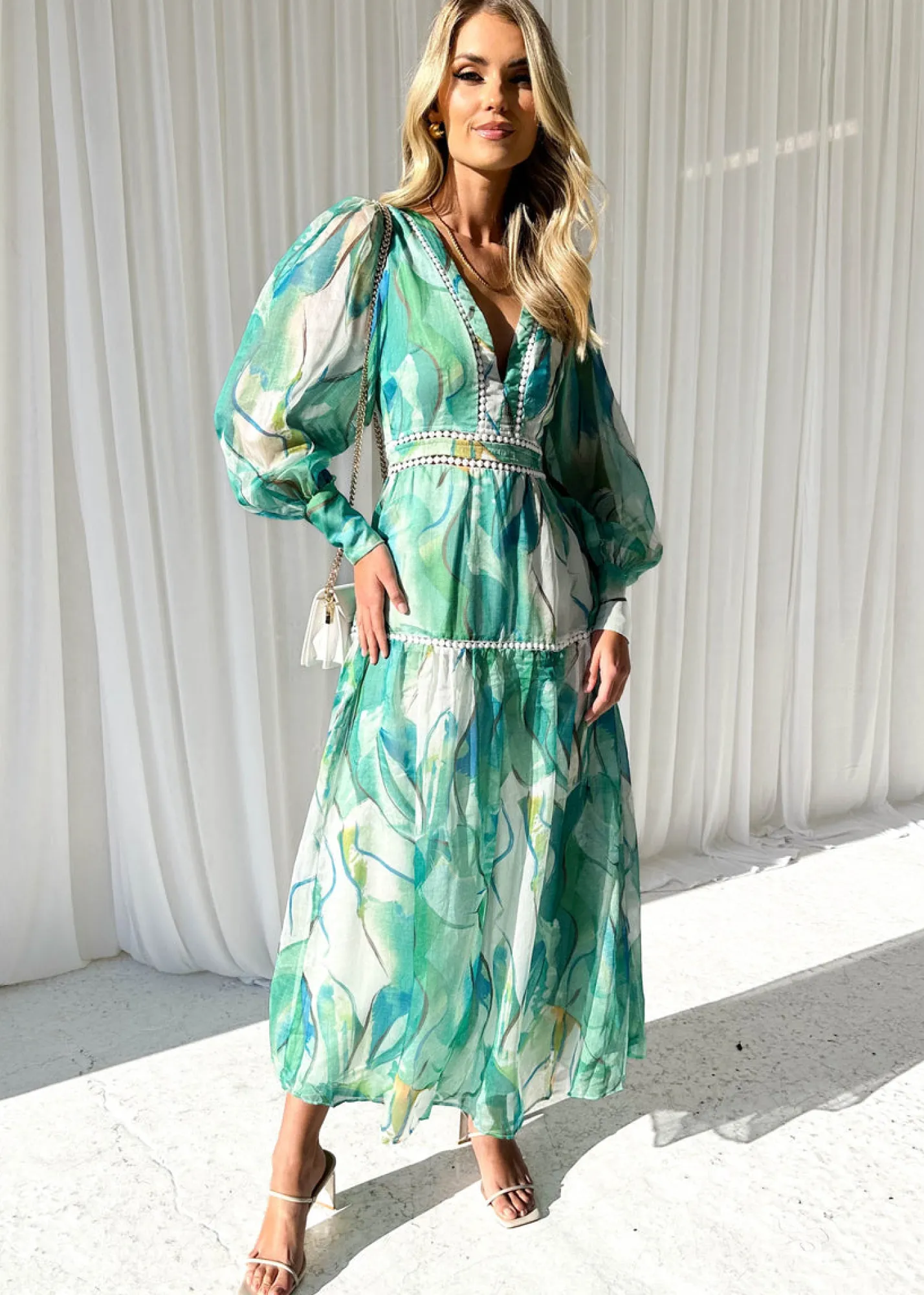Women Gingham & Heels Maxi>Linley Maxi Dress