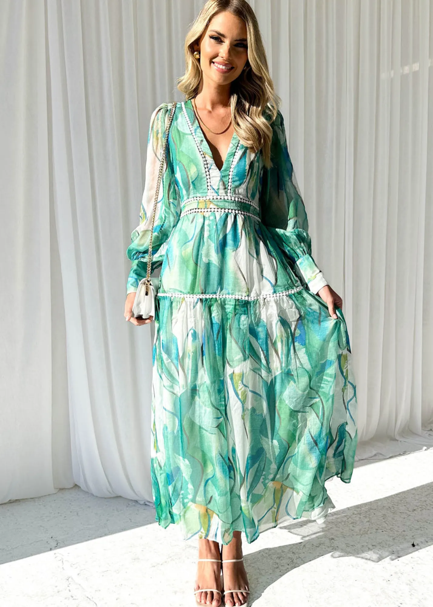 Women Gingham & Heels Maxi>Linley Maxi Dress