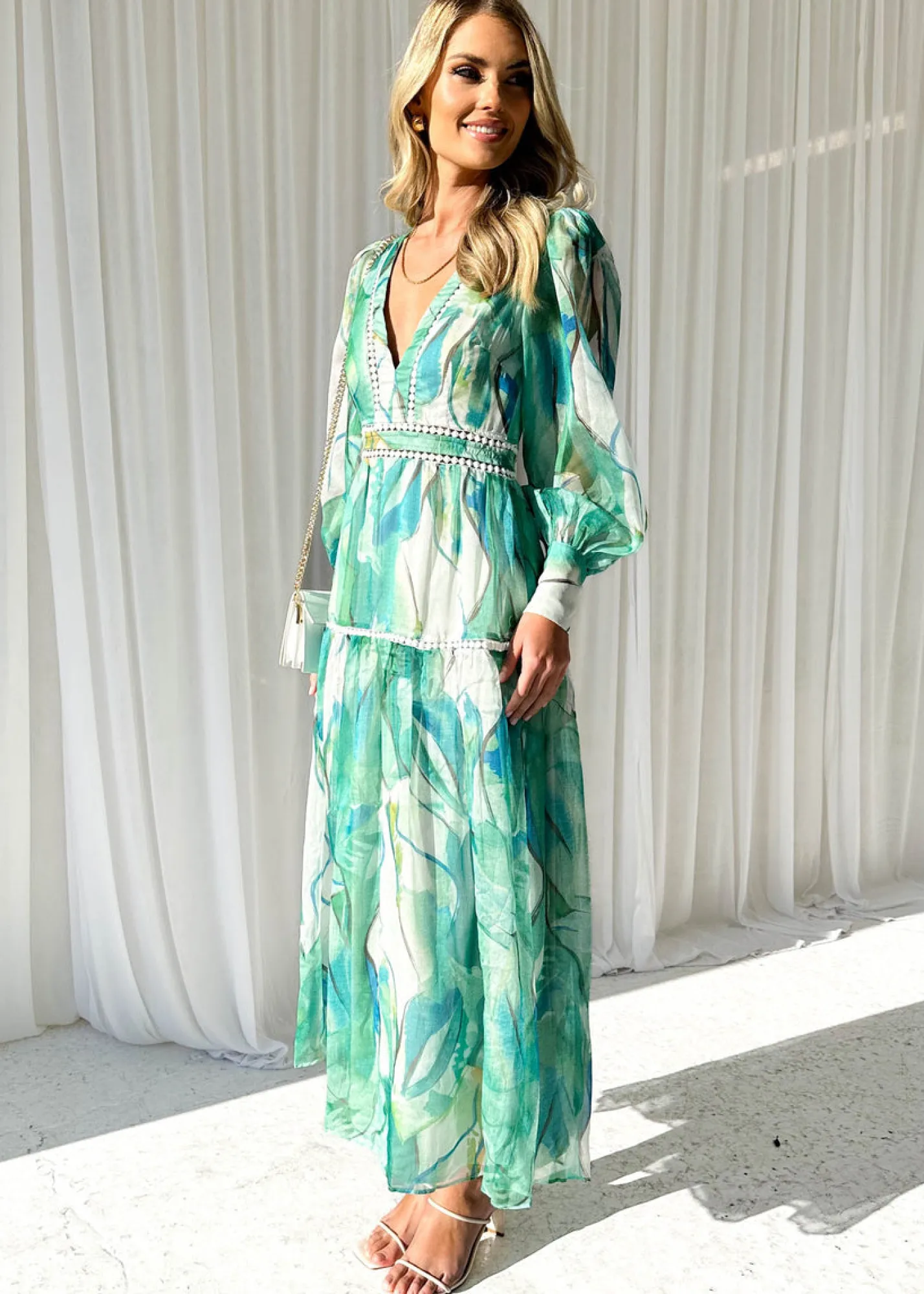 Women Gingham & Heels Maxi>Linley Maxi Dress