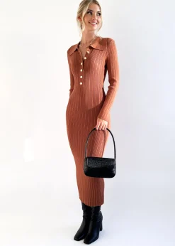 Women Gingham & Heels Knit Dresses><noscript><img width=