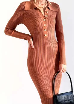 Women Gingham & Heels Knit Dresses><noscript><img width=