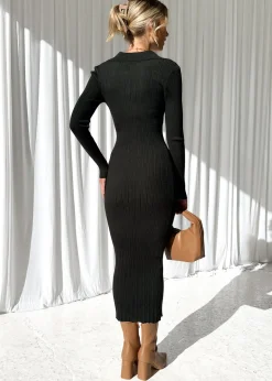 Women Gingham & Heels Knit Dresses><noscript><img width=