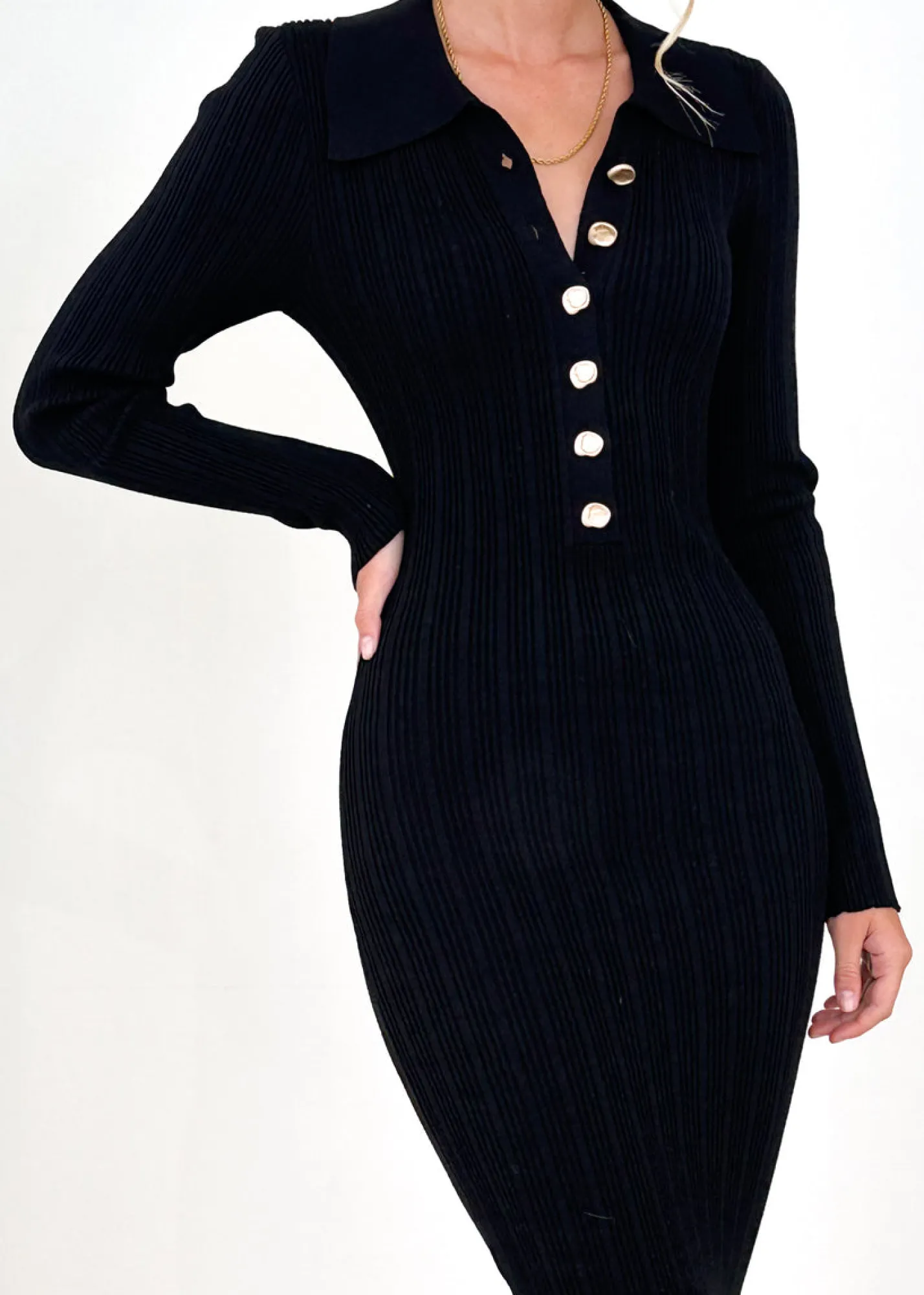 Women Gingham & Heels Knit Dresses>Linnie Knit Midi Dress