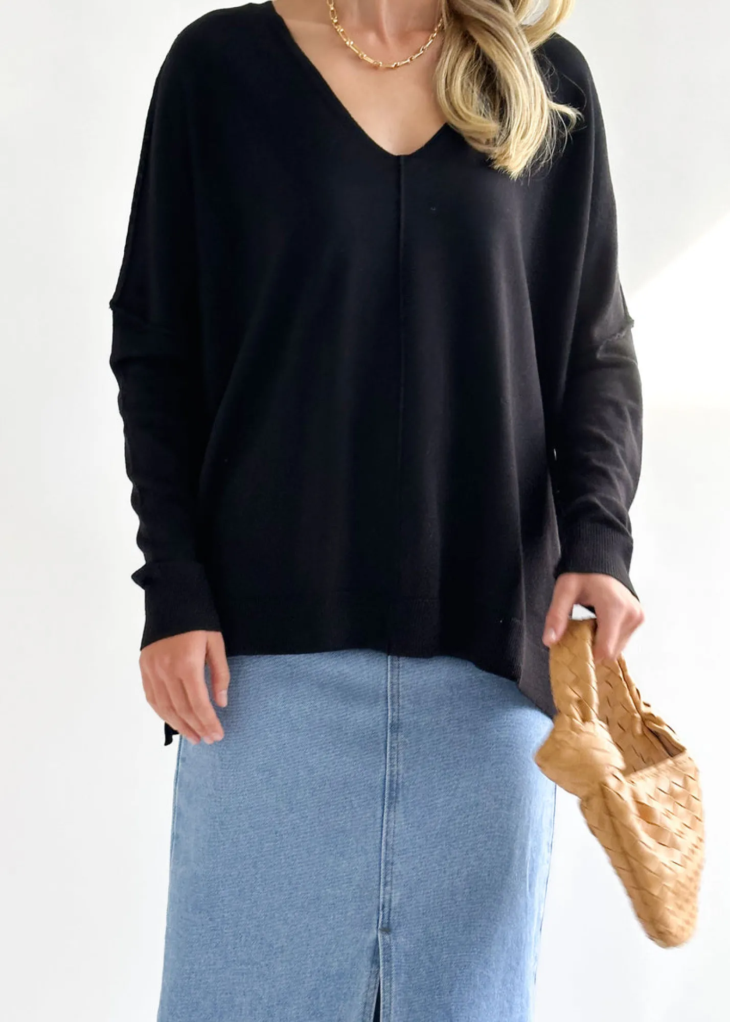 Women Gingham & Heels Basic Tops>Liotta Knit Top