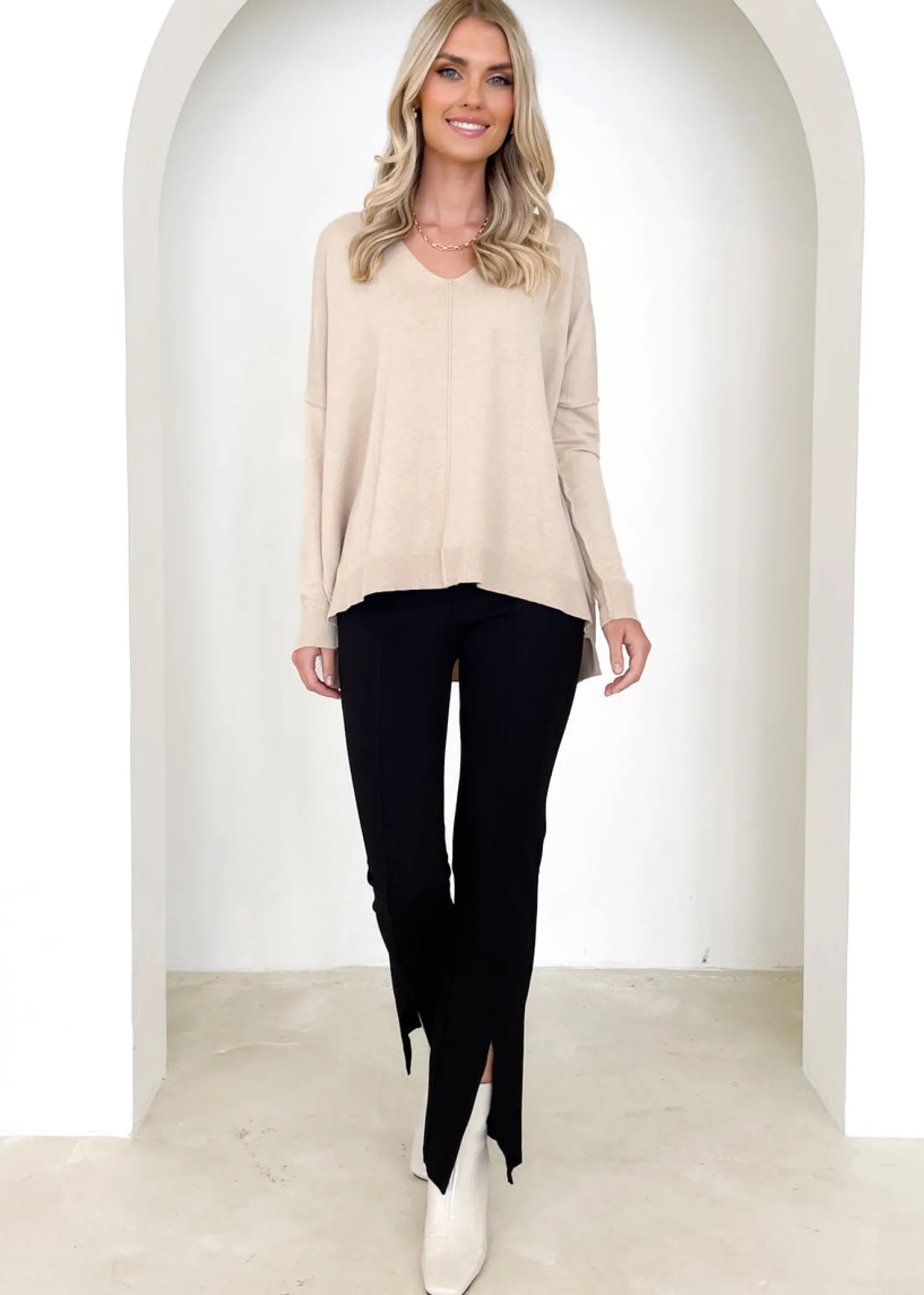 Women Gingham & Heels Basic Tops>Liotta Knit Top