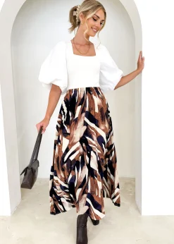 Women Gingham & Heels Sets>Livvy Midi Skirt