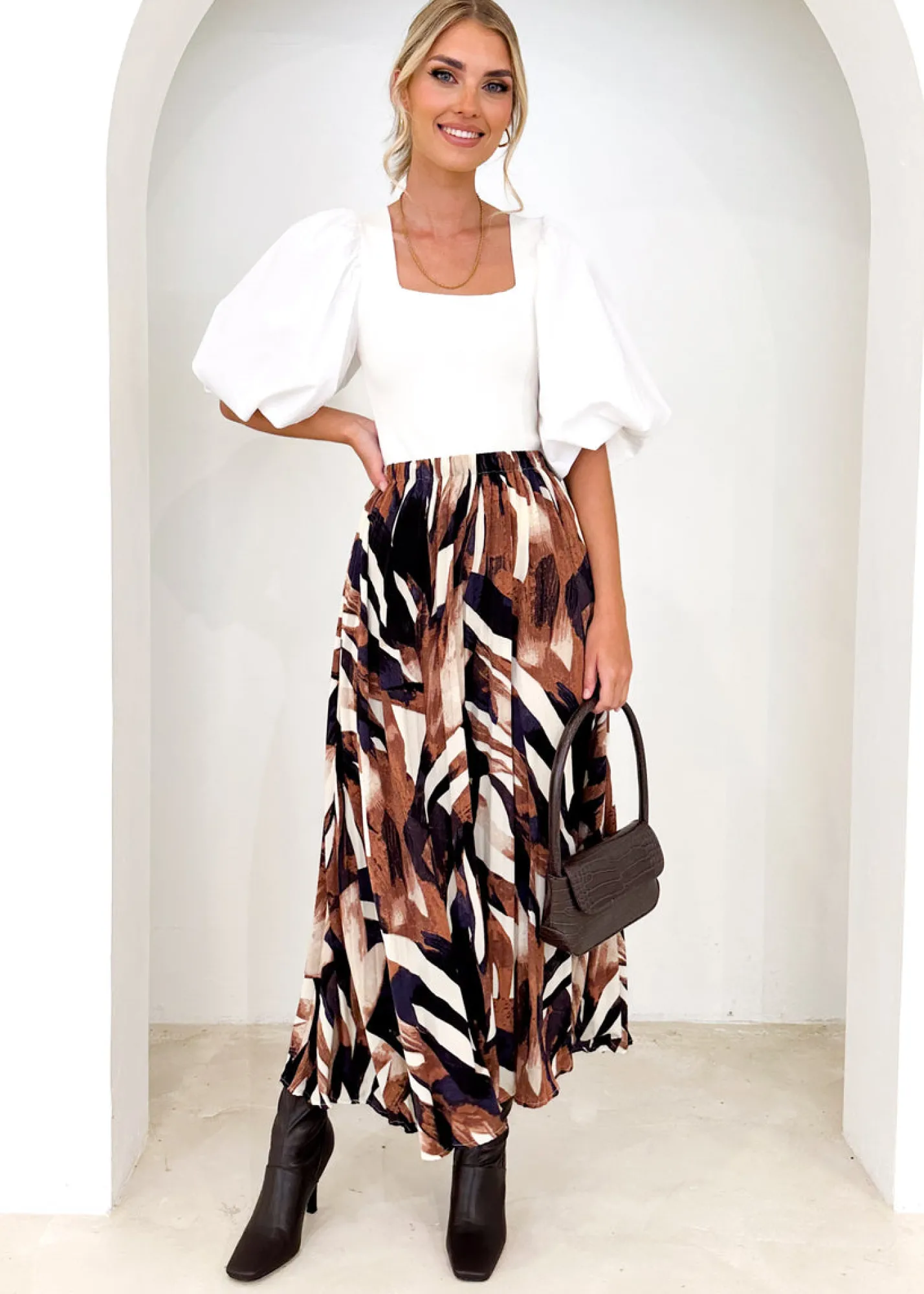 Women Gingham & Heels Skirts>Livvy Midi Skirt