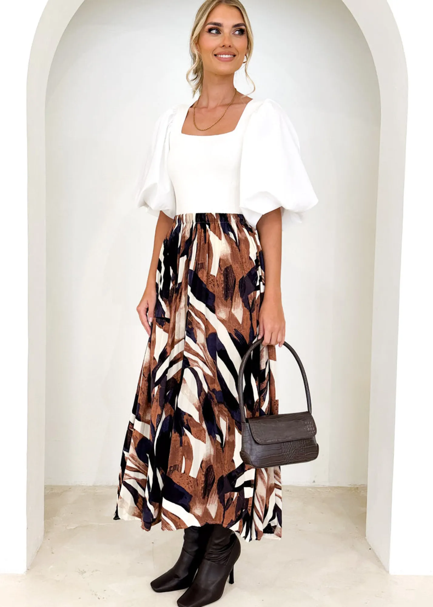 Women Gingham & Heels Skirts>Livvy Midi Skirt