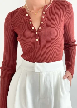 Women Gingham & Heels Knit Tops>Lommy Knit Top