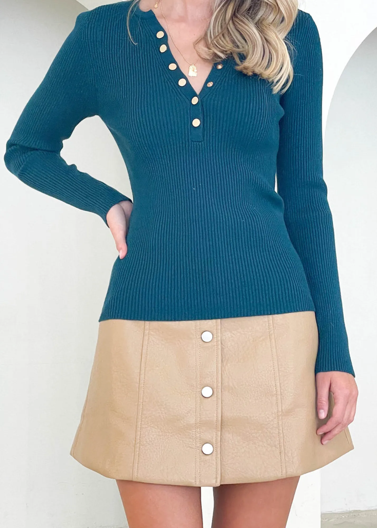 Women Gingham & Heels Knit Tops>Lommy Knit Top
