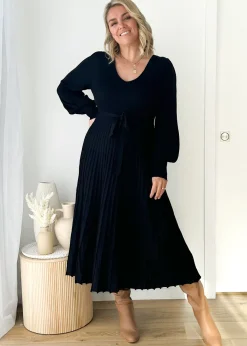 Women Gingham & Heels Knit Dresses>Lorrisa Knit Midi Dress