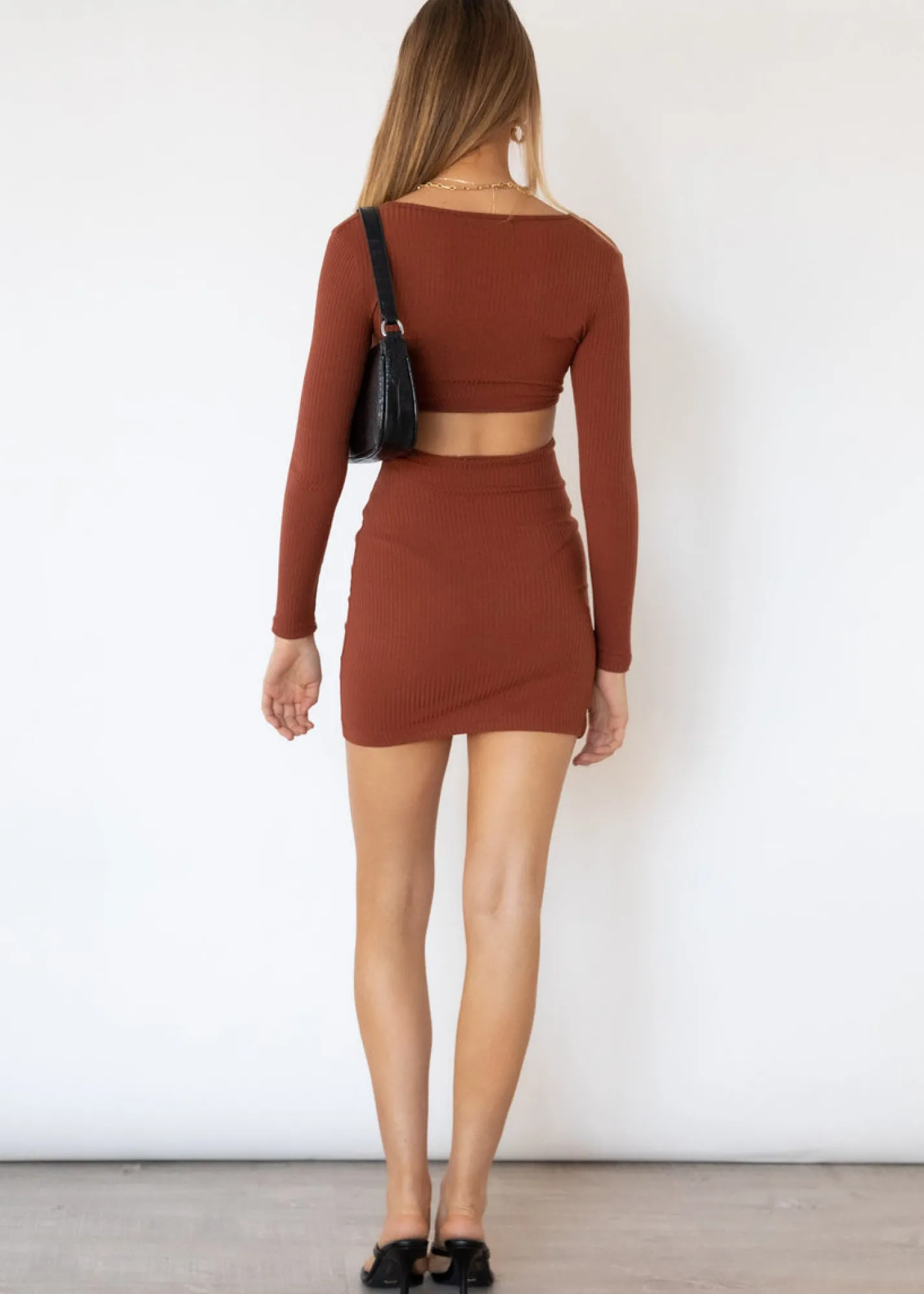 Women Gingham & Heels Knit Dresses>Love Buzz Cut Out Knit Dress