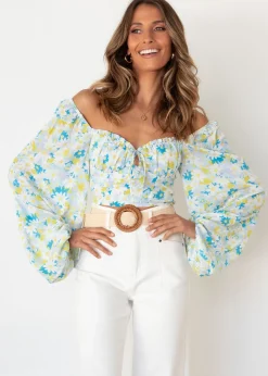 Women Gingham & Heels Blouses>Love Nest Crop Blouse