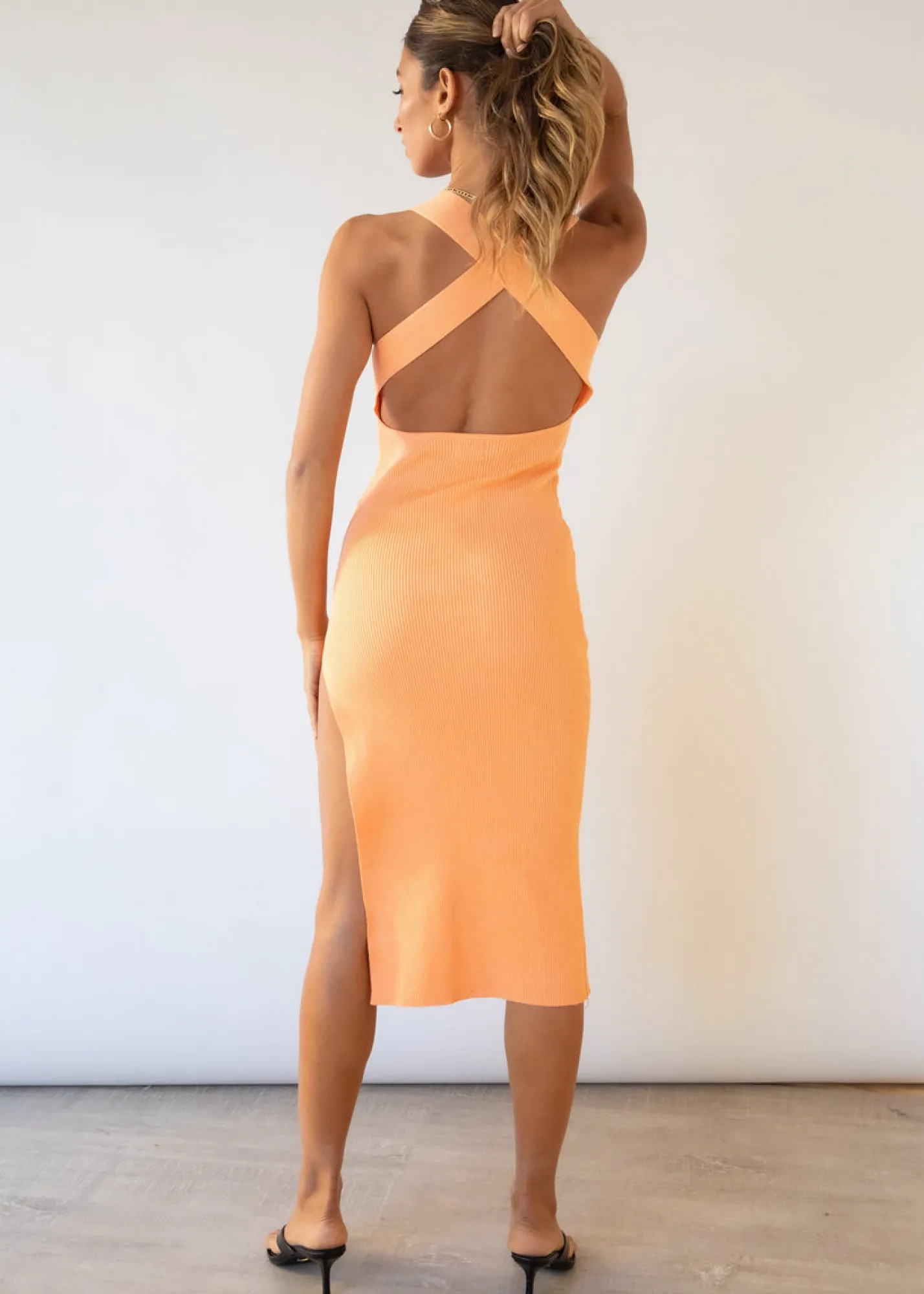 Women Gingham & Heels Knit Dresses>Love Stoned Knit Midi Dress