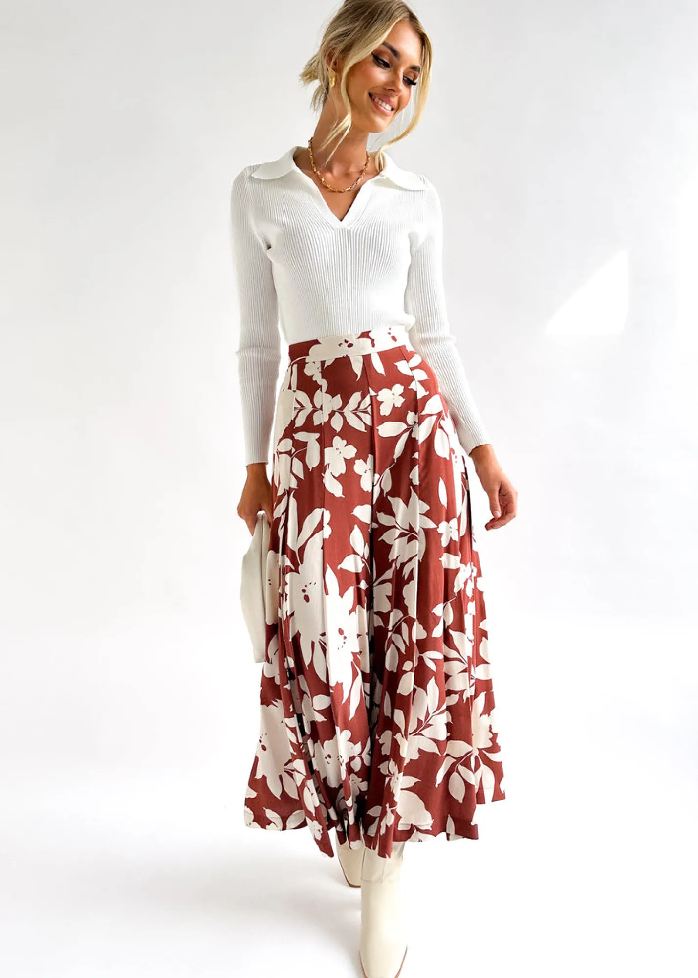 Women Gingham & Heels Pants>Lyana Wide Leg Pants