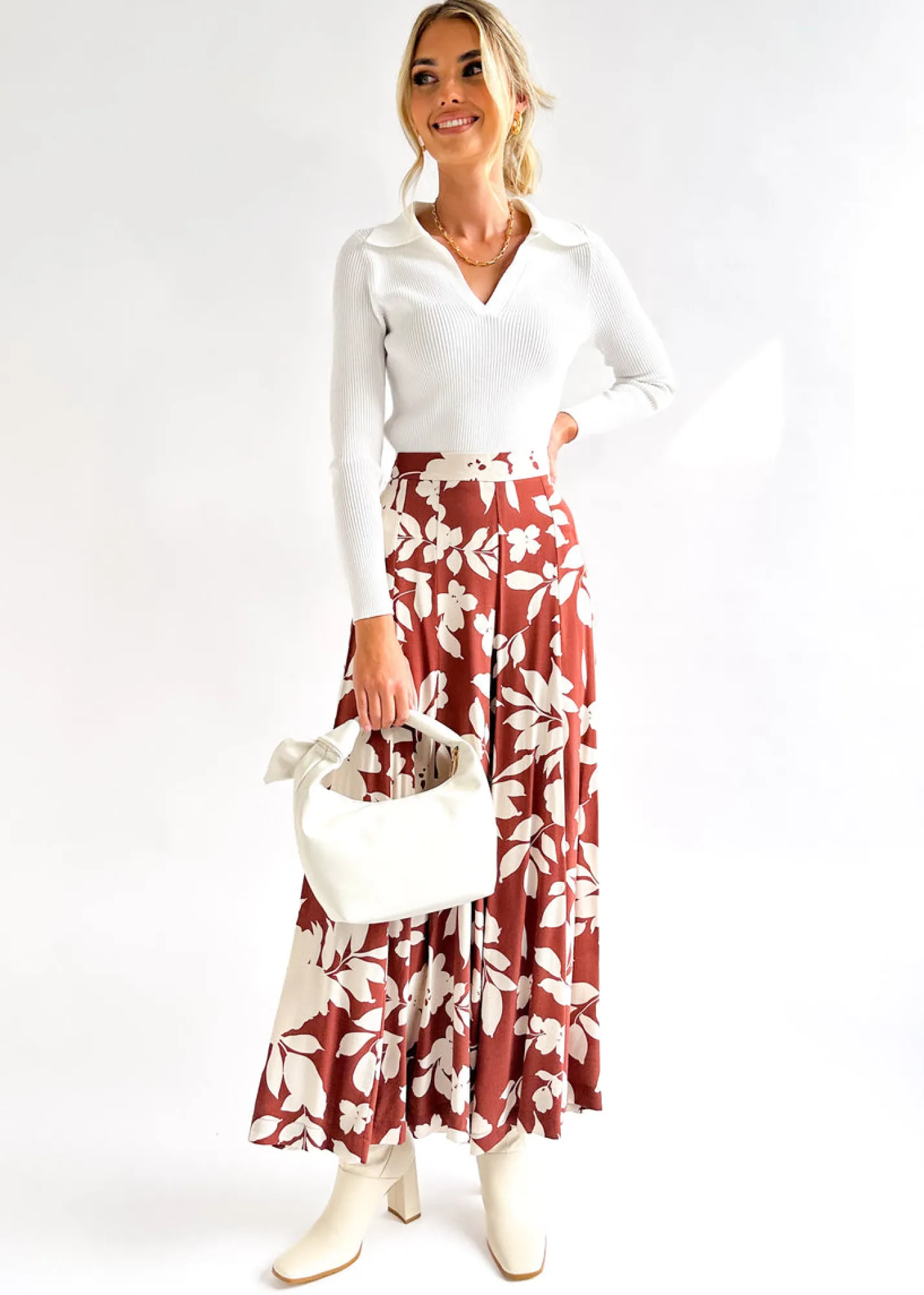Women Gingham & Heels Pants>Lyana Wide Leg Pants