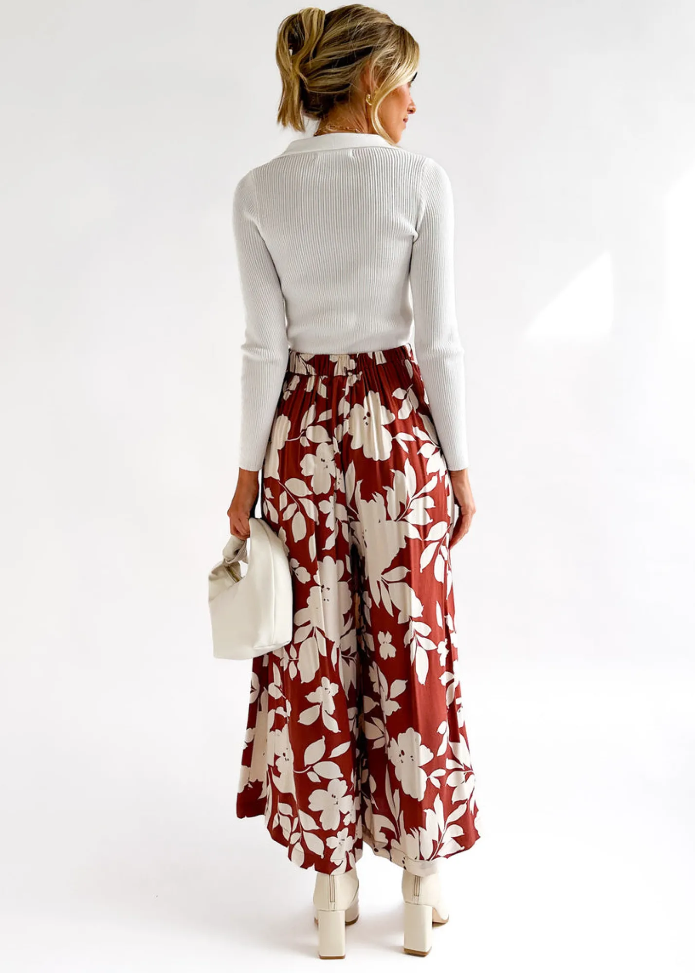 Women Gingham & Heels Pants>Lyana Wide Leg Pants