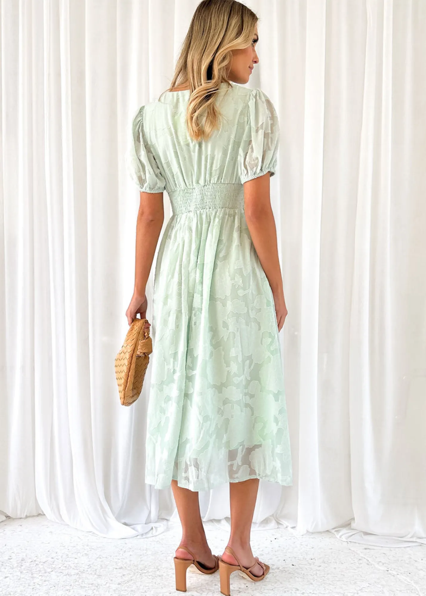 Women Gingham & Heels Midi>Mabbel Midi Dress
