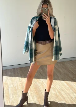 Women Gingham & Heels Skirts>Mabelle Pu Skirt