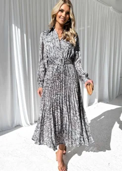 Women Gingham & Heels Midi>Madera Midi Dress